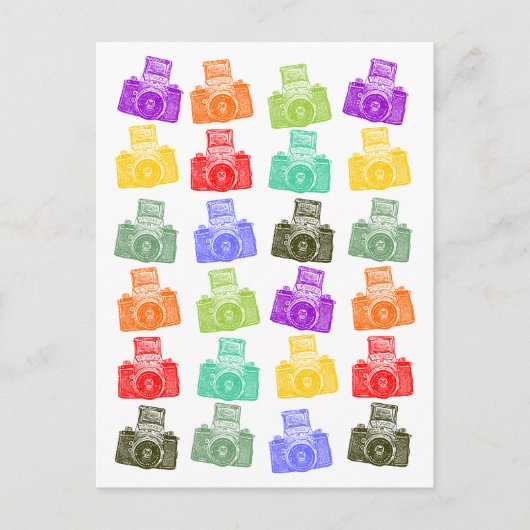 Carte Postale Caméras colorés (Devant)