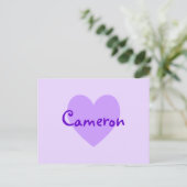 Carte Postale Cameron en violet (Debout devant)