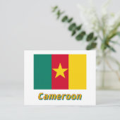 Carte Postale Cameroun Drapeau avec nom (Debout devant)