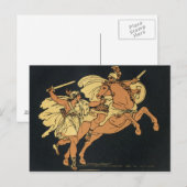 Carte Postale Camilla et Aunus une scène de l'Aeneid de Virgil. (Devant / Derrière)