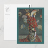 Carte Postale Camille avec Kimono japonais et ventilateur (Devant / Derrière)