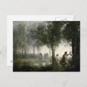 Carte Postale Camille Corot - Orpheus Leading Eurydice (Devant / Derrière)
