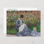 Carte Postale Camille Monet et un enfant par Claude Monet Postca (Devant / Derrière)