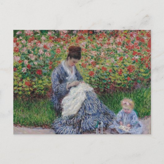 Carte Postale Camille Monet et un enfant par Claude Monet Postca (Devant)
