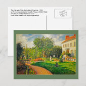 Carte Postale Camille Pissaro Jardin des Maturins (Devant / Derrière)
