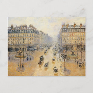 Carte Postale Camille Pissarro - Avenue de l'Opéra, Effet Neige
