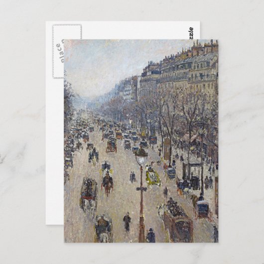 Carte Postale Camille Pissarro - Boulevard Montmartre (Devant / Derrière)