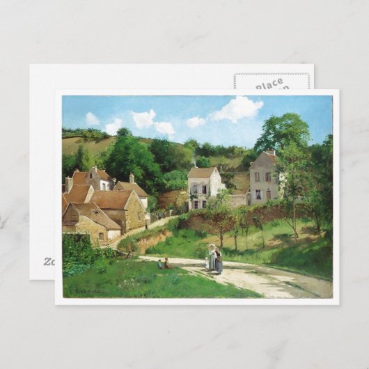 Carte Postale Camille Pissarro - huile de Pontoise 1867 (Devant / Derrière)