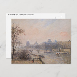 Carte Postale Camille Pissarro - La Seine et le Louvre