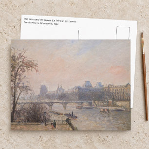 Carte Postale Camille Pissarro - La Seine et le Louvre