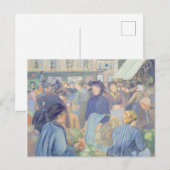 Carte Postale Camille Pissarro | Le Marche de Gisors (Devant / Derrière)