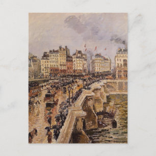 Carte Postale Camille Pissarro - Le Pont Neuf, Après-midi pluvie