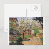 Carte Postale Camille Pissarro - Prunier en fleurs 1894 Eragny (Devant / Derrière)