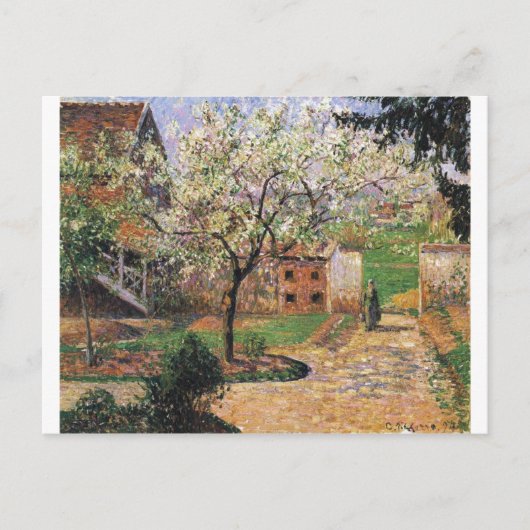 Carte Postale Camille Pissarro - Prunier en fleurs 1894 Eragny (Devant)