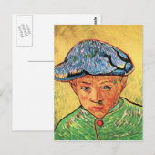 Carte Postale Camille Roulin par Vincent van Gogh (Devant / Derrière)