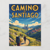 Carte Postale Camino de Santiago Randonnée (Devant)