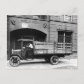 Carte Postale Camion à bières anciennes, années 1920 (Devant)