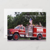 Carte Postale Camion à feu, salutations d'Inola Oklahoma (Devant / Derrière)