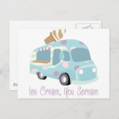 Carte Postale Camion à glace (Devant / Derrière)