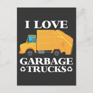 Carte Postale Camion à ordures Amour enfants garçon fille tout-p