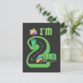 Carte Postale Camion à ordures de 2 ans 2e anniversaire (Debout devant)