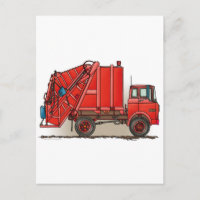 Camion à ordures rouges