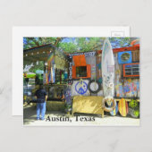 Carte Postale Camion alimentaire, Austin Texas (Devant / Derrière)