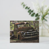 Carte Postale Camion antique (Debout devant)