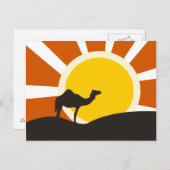 Carte Postale Camion Avec Coucher De Soleil (Devant / Derrière)