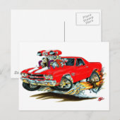 Carte Postale Camion blanc-rouge El Camino 1970 (Devant / Derrière)