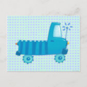 Carte Postale Camion bleu (Devant)