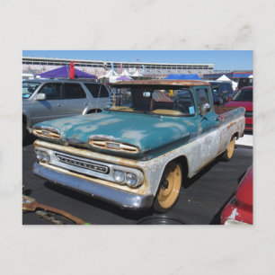 Carte Postale Camion bleu rouillé