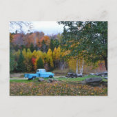 Carte Postale Camion bleu vintage (Devant)