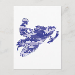Carte Postale Camion Blue Sled sur copie noire