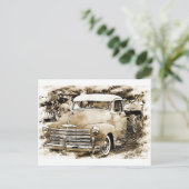 Carte Postale Camion Chevrolet classique des années 50 (Debout devant)
