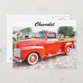 Carte Postale Camion Chevrolet vintage (Devant / Derrière)