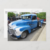 Carte Postale Camion Customisé bleu (Devant / Derrière)