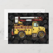 Carte Postale Camion Cute Cherry Picker (Devant / Derrière)