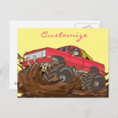 Carte Postale Camion de boue à 4 roues Thunder_Cove (Devant / Derrière)
