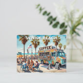 Carte Postale Camion de café Venice Beach (Debout devant)