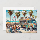 Carte Postale Camion de café Venice Beach (Devant / Derrière)
