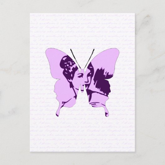 Carte Postale Camion de collage papillon (Devant)