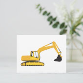 Carte Postale Camion de construction de l'excavateur (Debout devant)