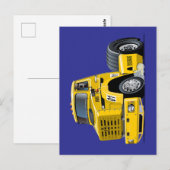 Carte Postale camion de course de dessin animé (Devant / Derrière)