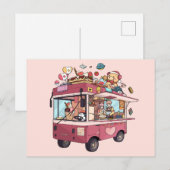 Carte Postale Camion de glace  (Devant / Derrière)