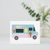 Carte Postale Camion de Glace Rétro (Debout devant)