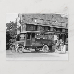 Carte Postale Camion de livraison d'une quincaillerie, 1924. Pho
