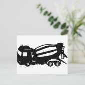Carte Postale camion de mixeur (Debout devant)