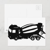 Carte Postale camion de mixeur (Devant / Derrière)