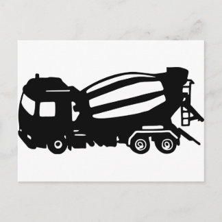 Carte Postale camion de mixeur